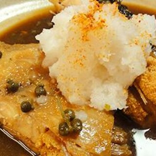 カレイの山椒煮付けおろしのせ